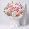 Baby Blue Bloom - Luxury Blue & Blush Flower Arrangement