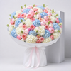 Baby Blue Bloom - Luxury Blue & Blush Flower Arrangement