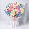 Baby Blue Bloom - Luxury Blue & Blush Flower Arrangement