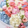 Baby Blue Bloom - Luxury Blue & Blush Flower Arrangement