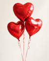Red Heart Balloon Trio
